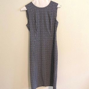 Calvin Klein Navy and White Structured Dress